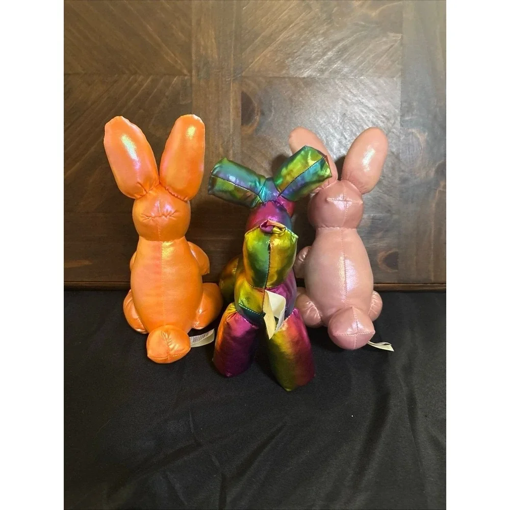 2 Iridescent Balloon Bunny 1‎ Balloon Dog Plush Stuffed Animal 9